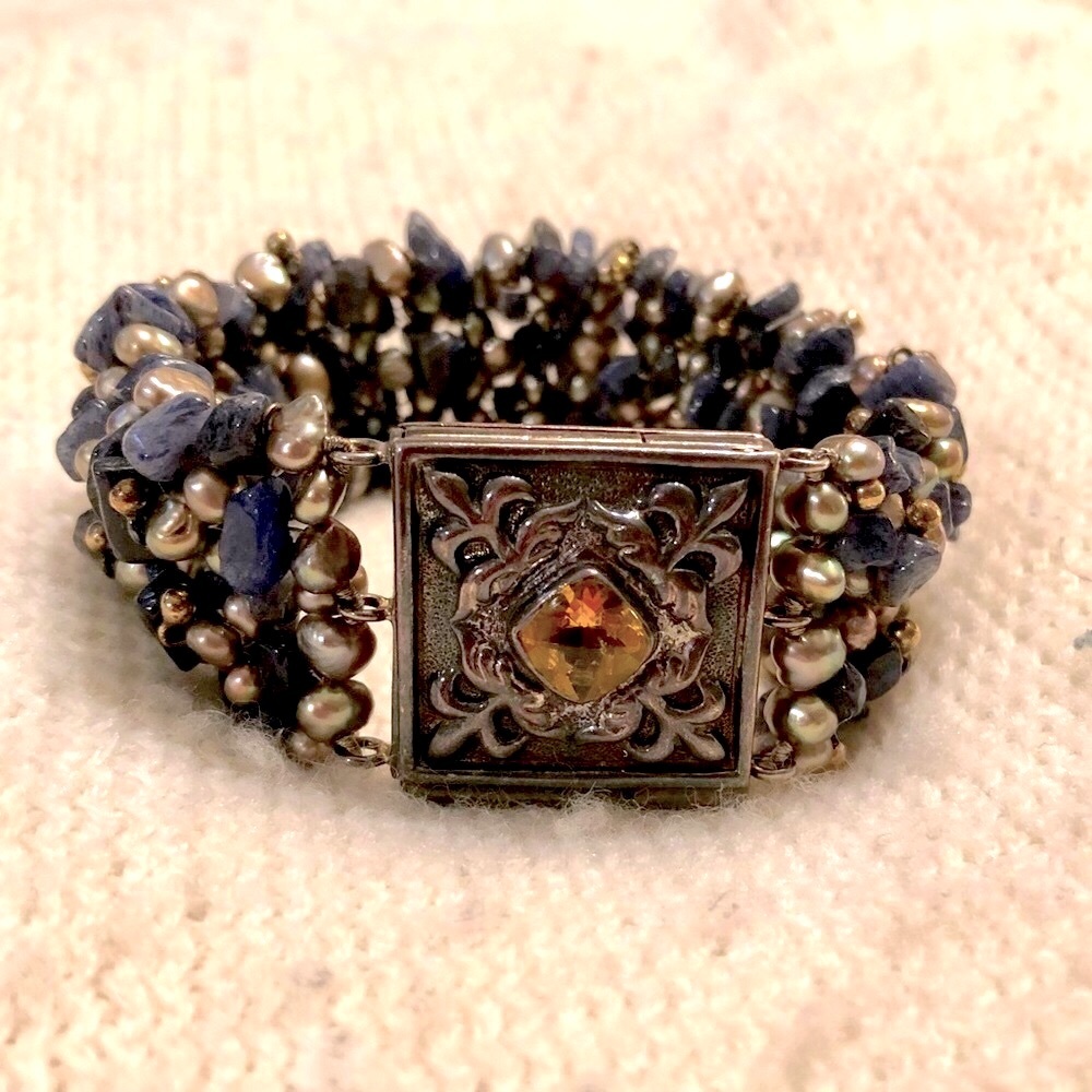 Deborah Armstrong & Company (DAC) bracelet -Silver, Citrine, Sodalite